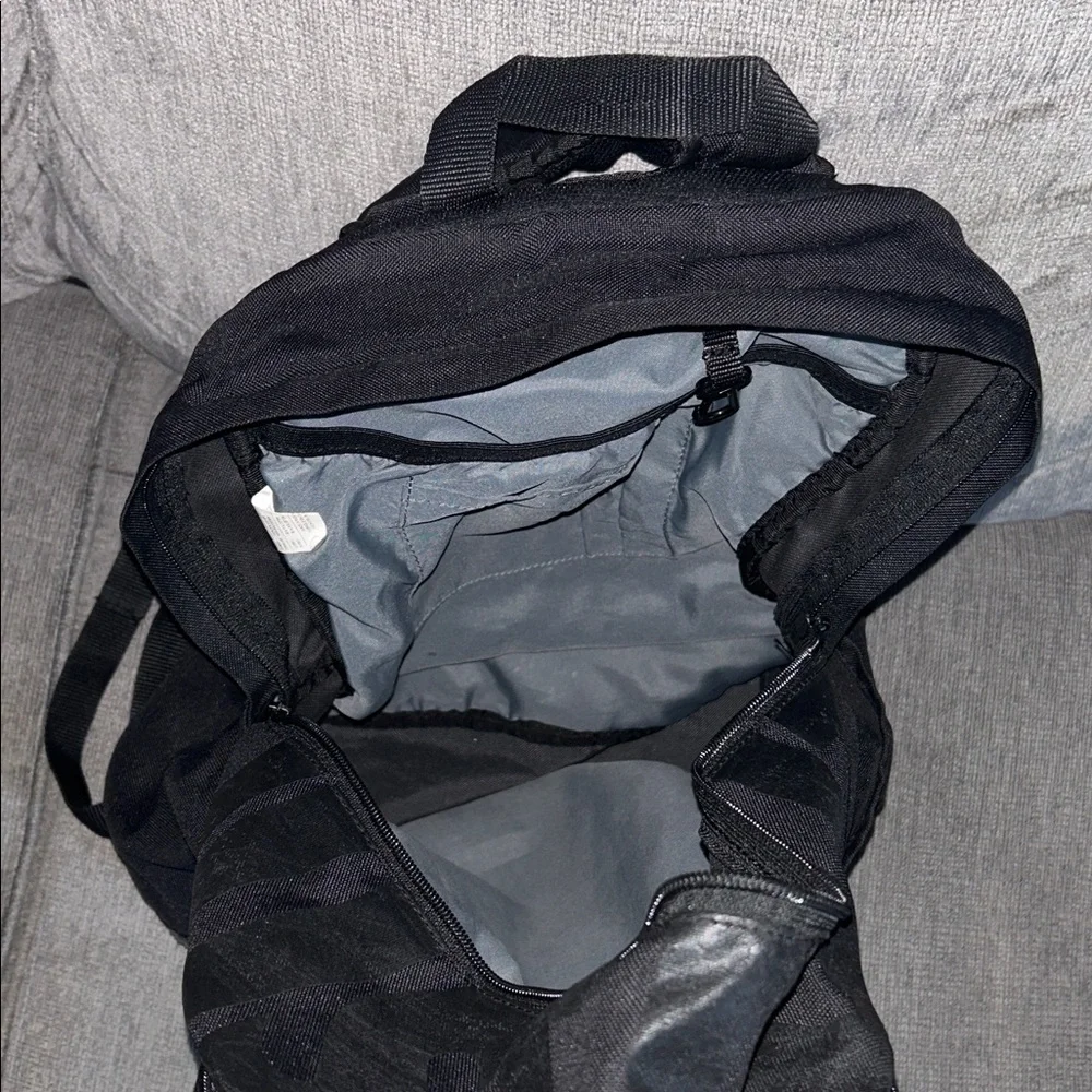 Nike Black Backpack with White Swoosh Logo